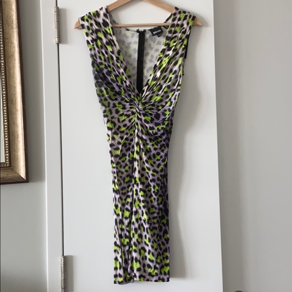 Just Cavalli Fun Neon Leopard Print Dress